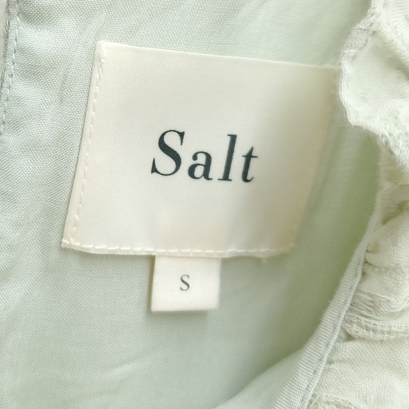 Salt By ROOLEE Pistachio Ruffle Puff Sleeve Feminine Modest Top - Picture 6 of 14